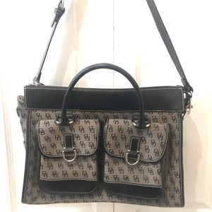 Dooney & Bourke Double Pocket DB Print Tote
